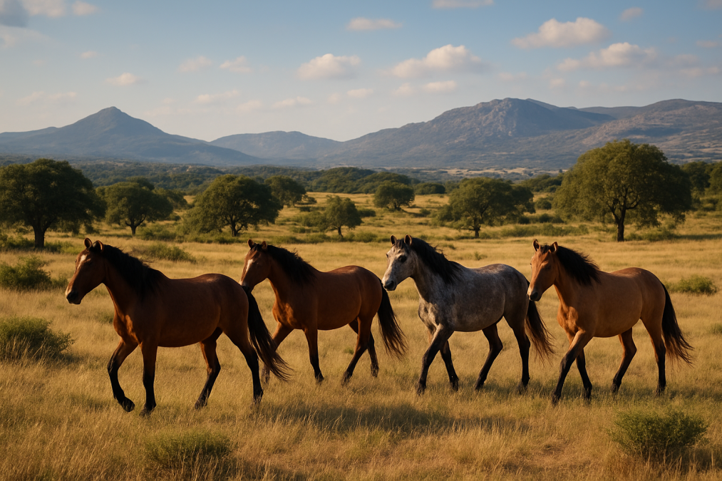 Etóloga galesa estuda manada de cavalos em liberdade numa quinta da Extremadura espanhola há 14 anos