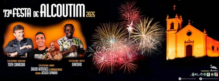 Festa de Alcoutim 2026: Tony Carreira, Ivandro e espectáculo piromusical nas margens do Guadiana em setembro