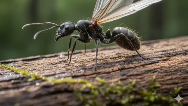 Formigas com asas após chuvas de Outono