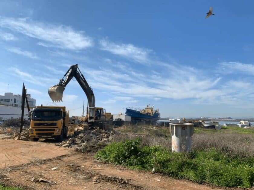 Frente ribeirinha de Ayamonte com obra a bom ritmo